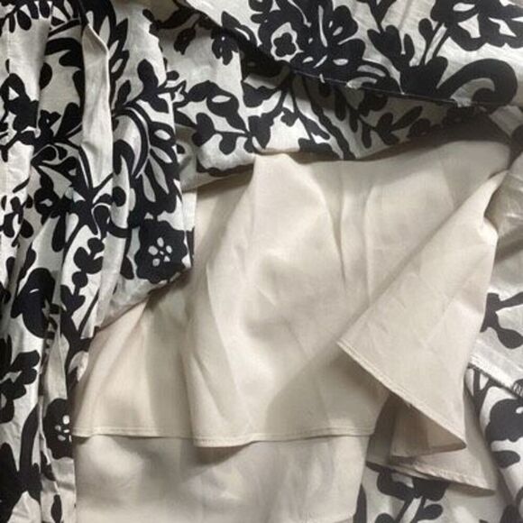 Jones New York Collection Fit Flare Dress Black Crème Sz 12 Sleeveless - Picture 6 of 10